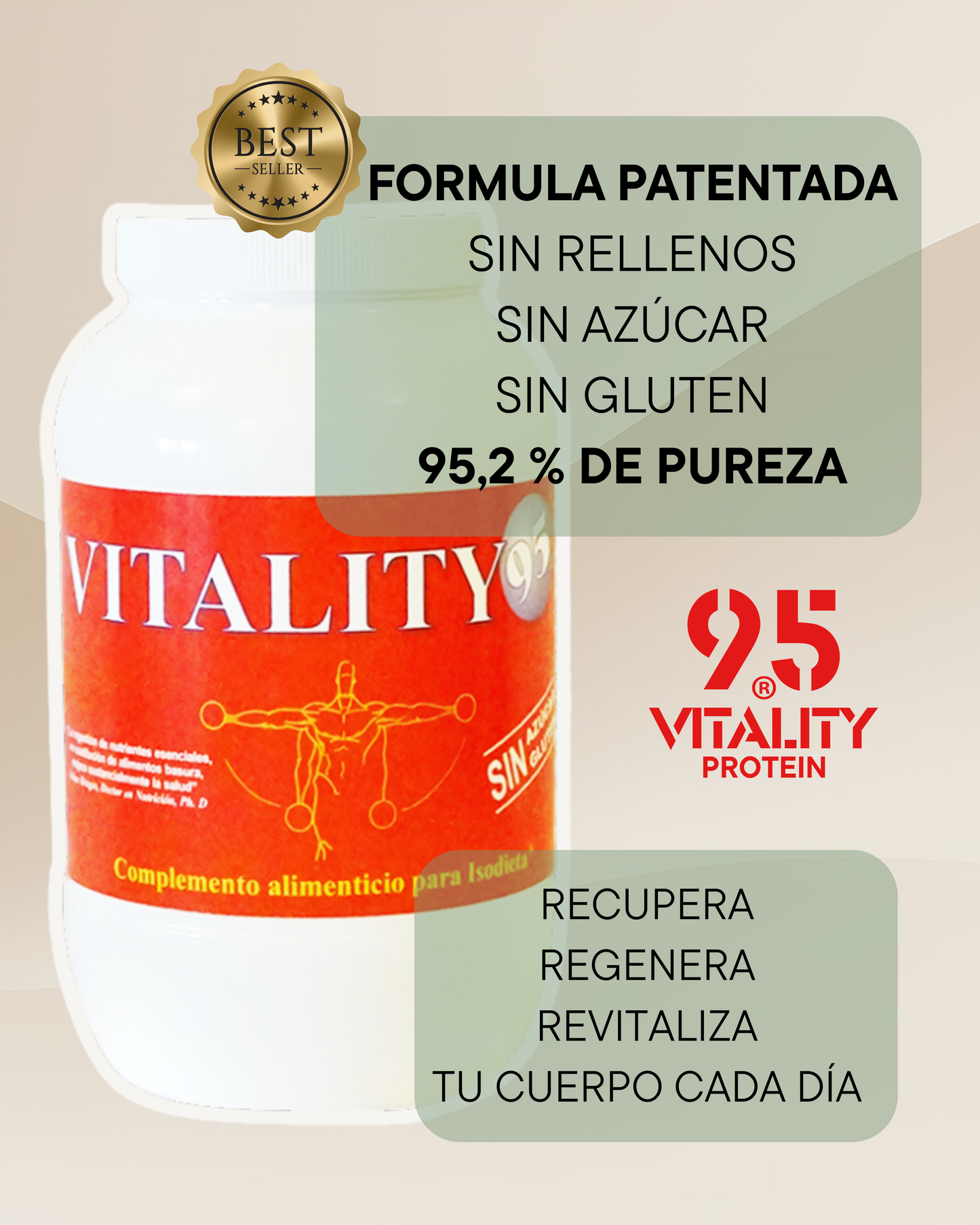 Vitality 95®️ protein can 1 kg