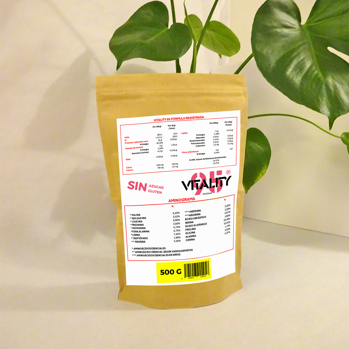 Proteína Vitality 95®️ bolsa 500 g